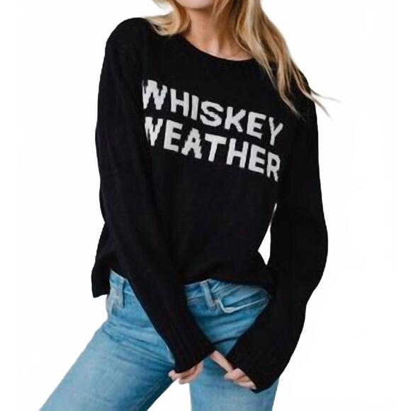 PANACHE Sweaters - NEW PANACHE whiskey weather sweater in black